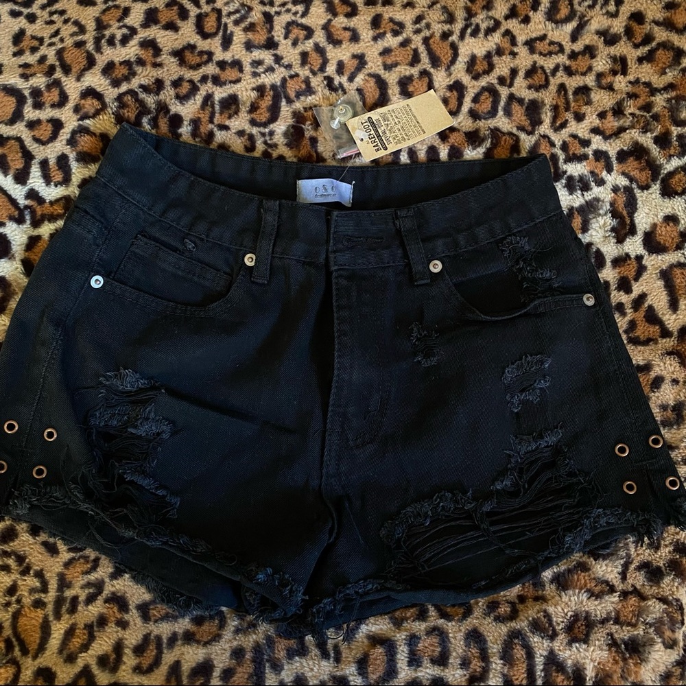 Barefoot distressed jean shorts, size 2